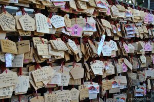 Shrine wishes at Fuji Sengen Shrine in Yamanashi